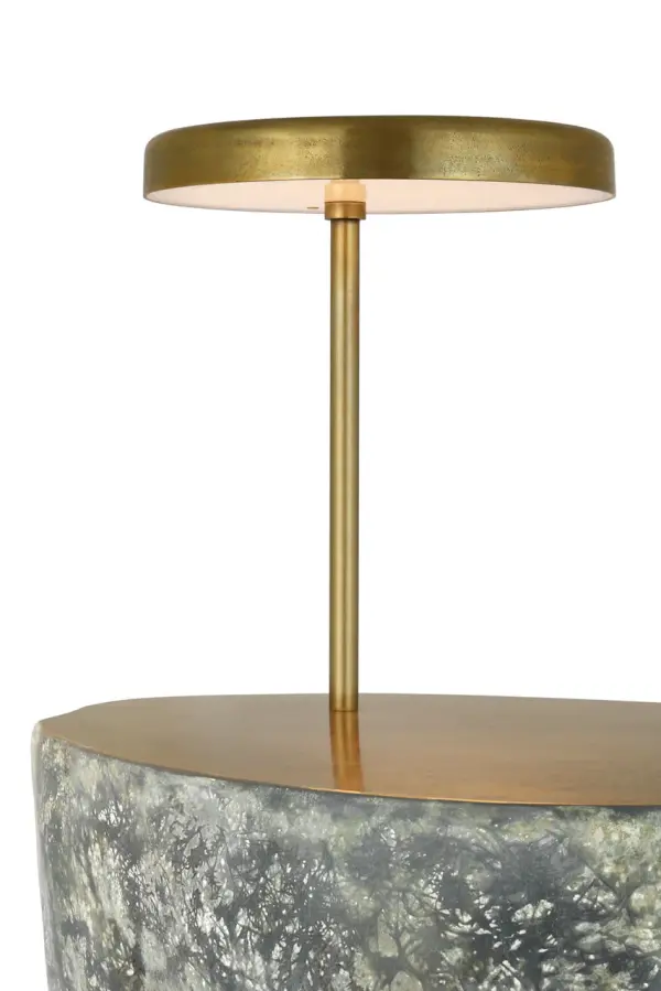 Lega 36" Sculpted Side Table Reading Floor Lamp - Image 4