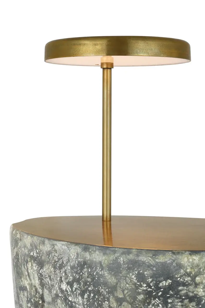Lega 36" Sculpted Side Table Reading Floor Lamp - Image 4