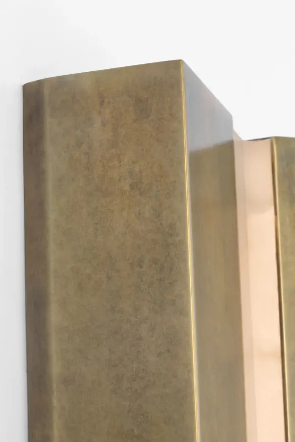 Austera 20" Sconce in Mottled Brass with Alabaster - Image 3