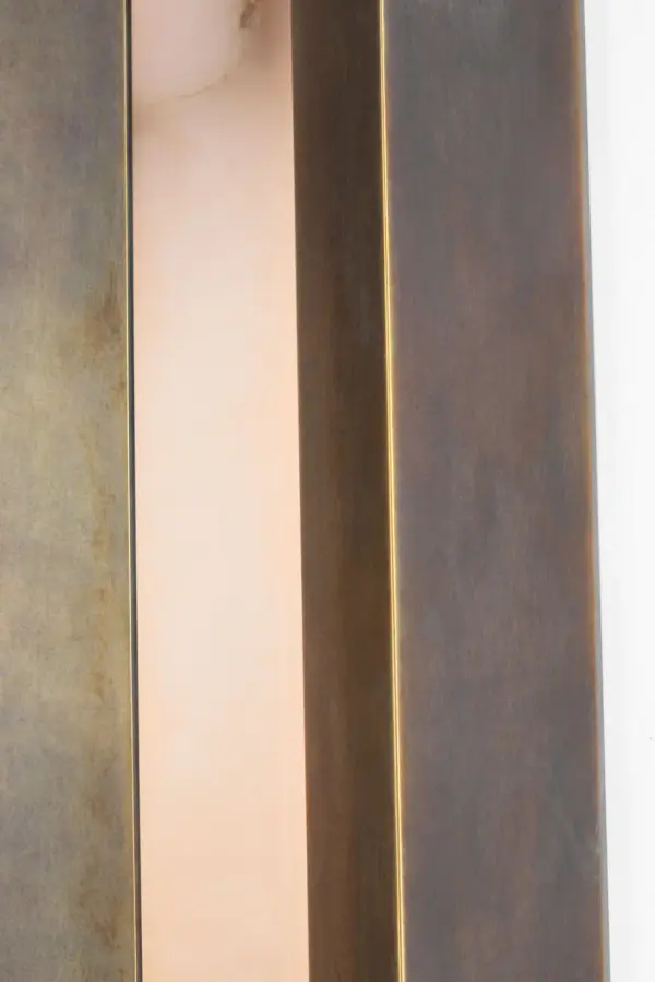 Austera 32" Sconce in Mottled Brass with Alabaster - Image 7