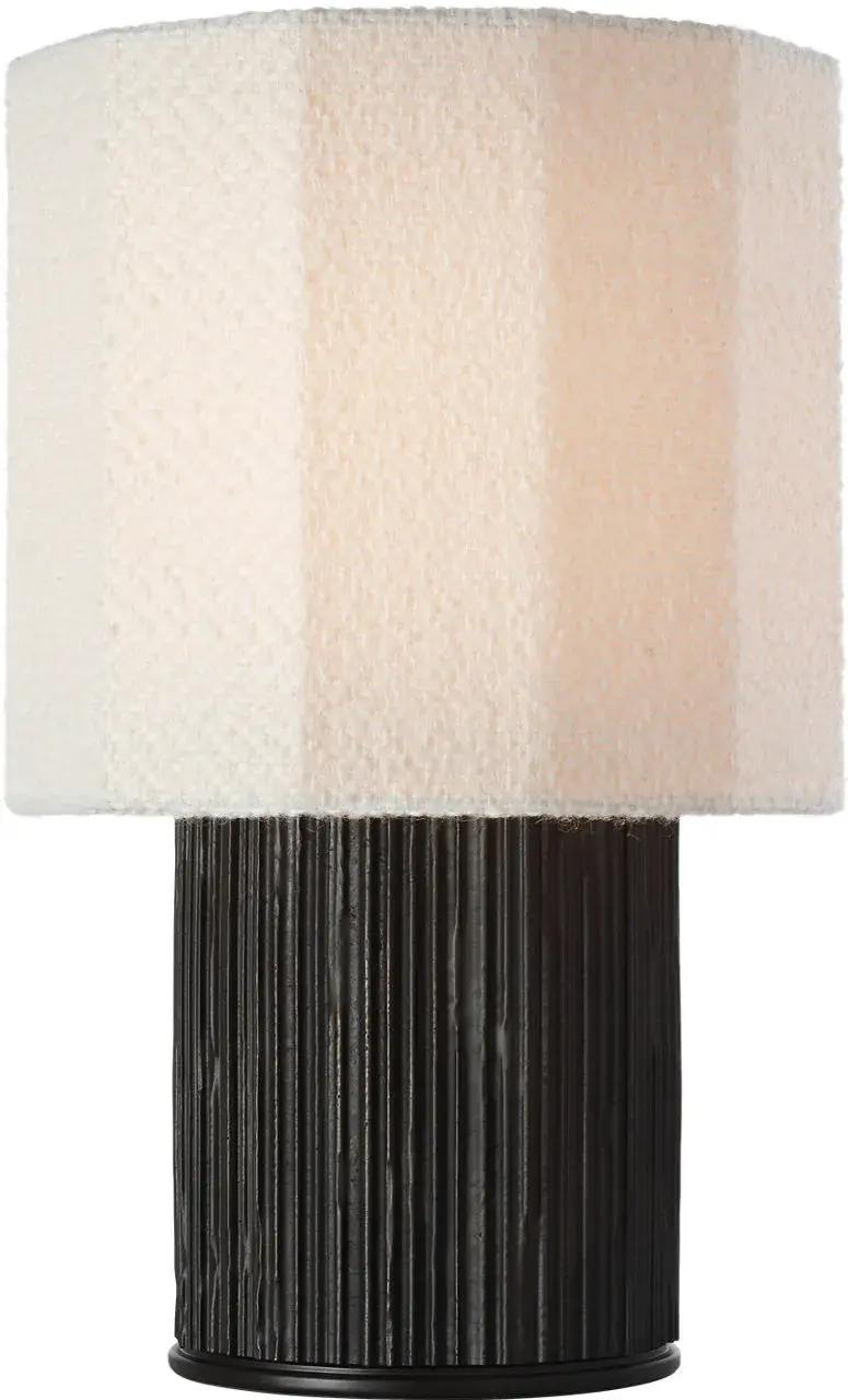 Sophisticated Textured Table Lamp with Luxurious Bouclé Shade - Image 1