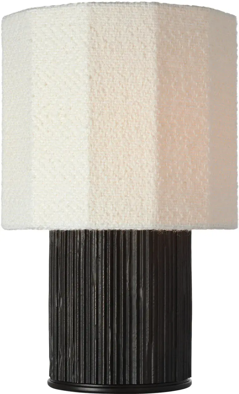 Sophisticated Textured Table Lamp with Luxurious Bouclé Shade - Image 2