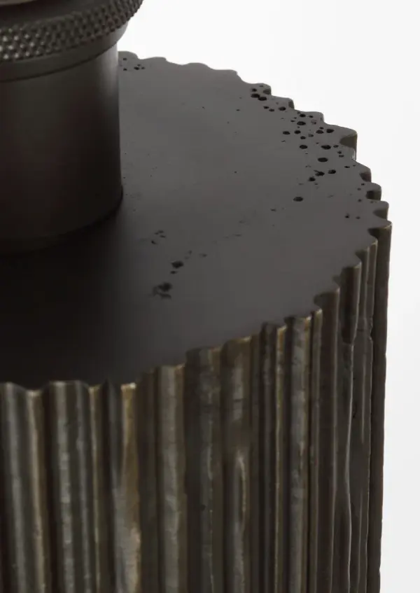 Sculptural Textured Table Lamp with Organic Contemporary Appeal - Image 3