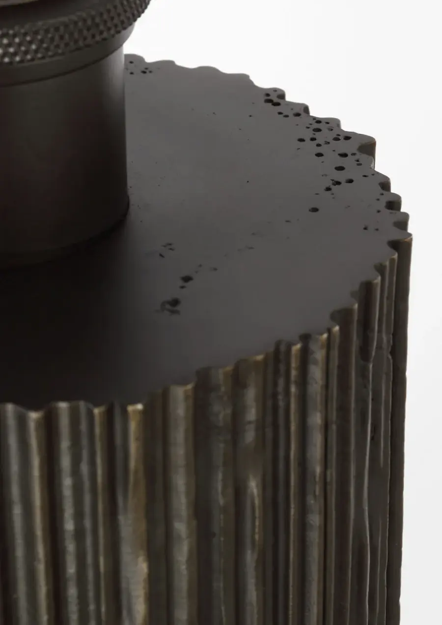 Sculptural Textured Table Lamp with Organic Contemporary Appeal - Image 3