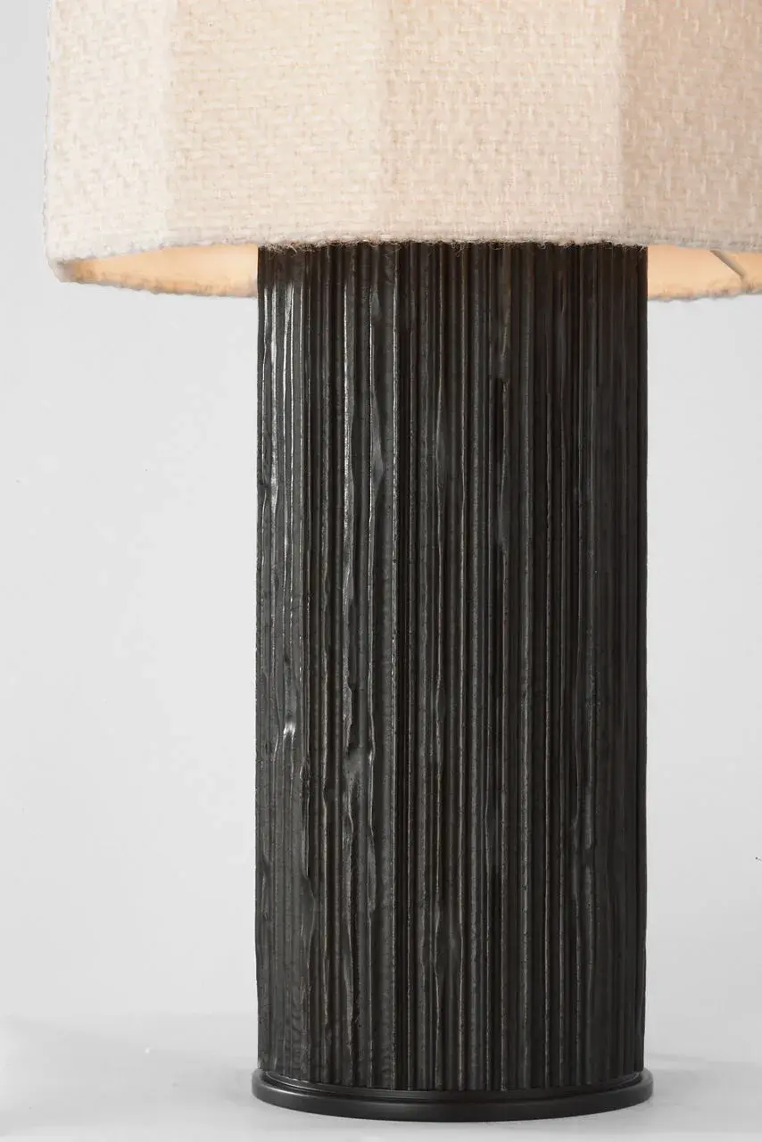 Sculptural Textured Table Lamp with Organic Contemporary Appeal - Image 5