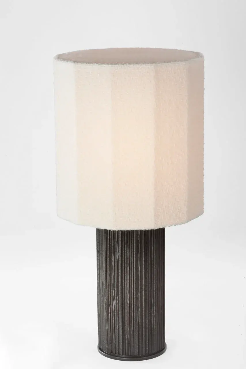 Sculptural Textured Table Lamp with Organic Contemporary Appeal - Image 6