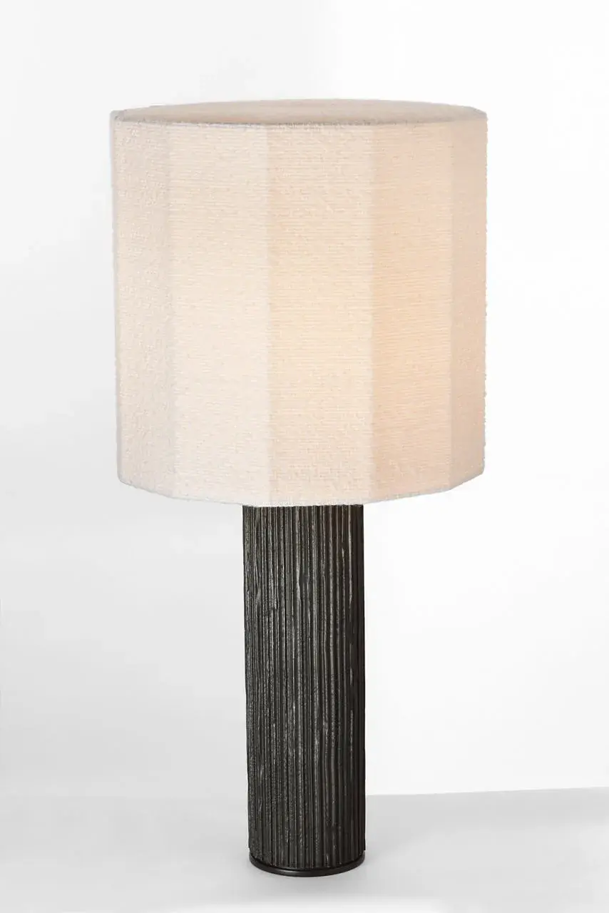 Sophisticated Textured Table Lamp with Organic Modern Appeal - Image 7