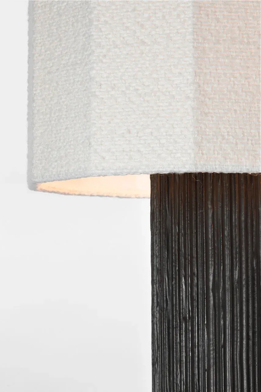 Sophisticated Textured Table Lamp with Organic Modern Appeal - Image 8