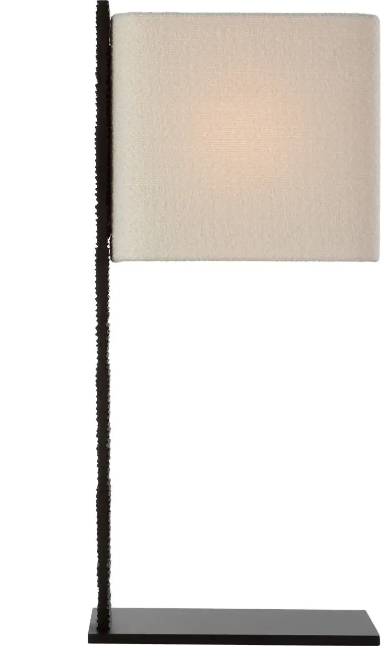 Fumar 34" Statement Table Lamp in Ridged Carbon with Bouclé Shade - Image 5