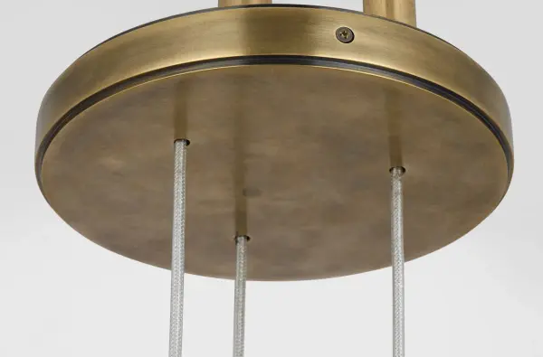 Armise 8" Pendant in Mottled Brass with Alabaster - Image 9