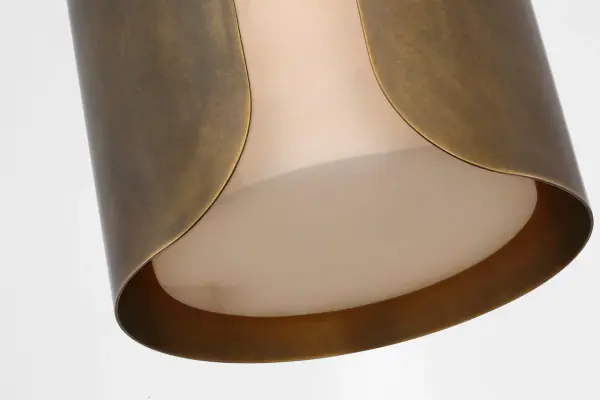 Armise 11" Pendant in Mottled Brass with Alabaster - Image 6
