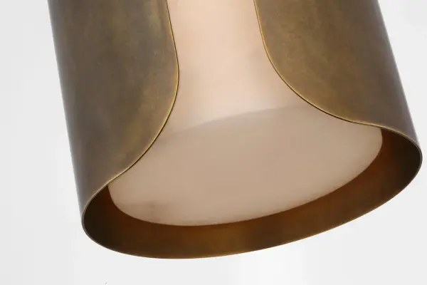 Armise 11" Pendant in Mottled Brass with Alabaster - Image 7