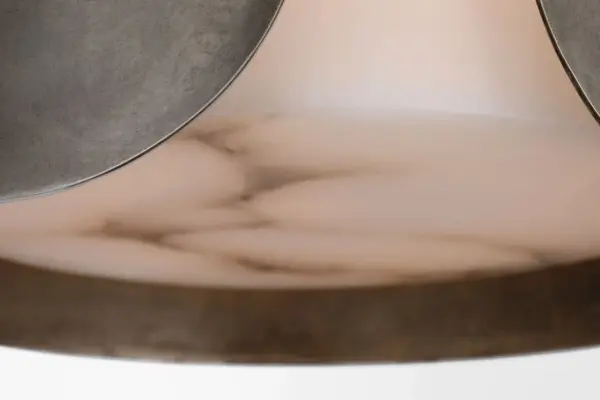 Armise 11" Pendant in Mottled Pewter with Alabaster - Image 6