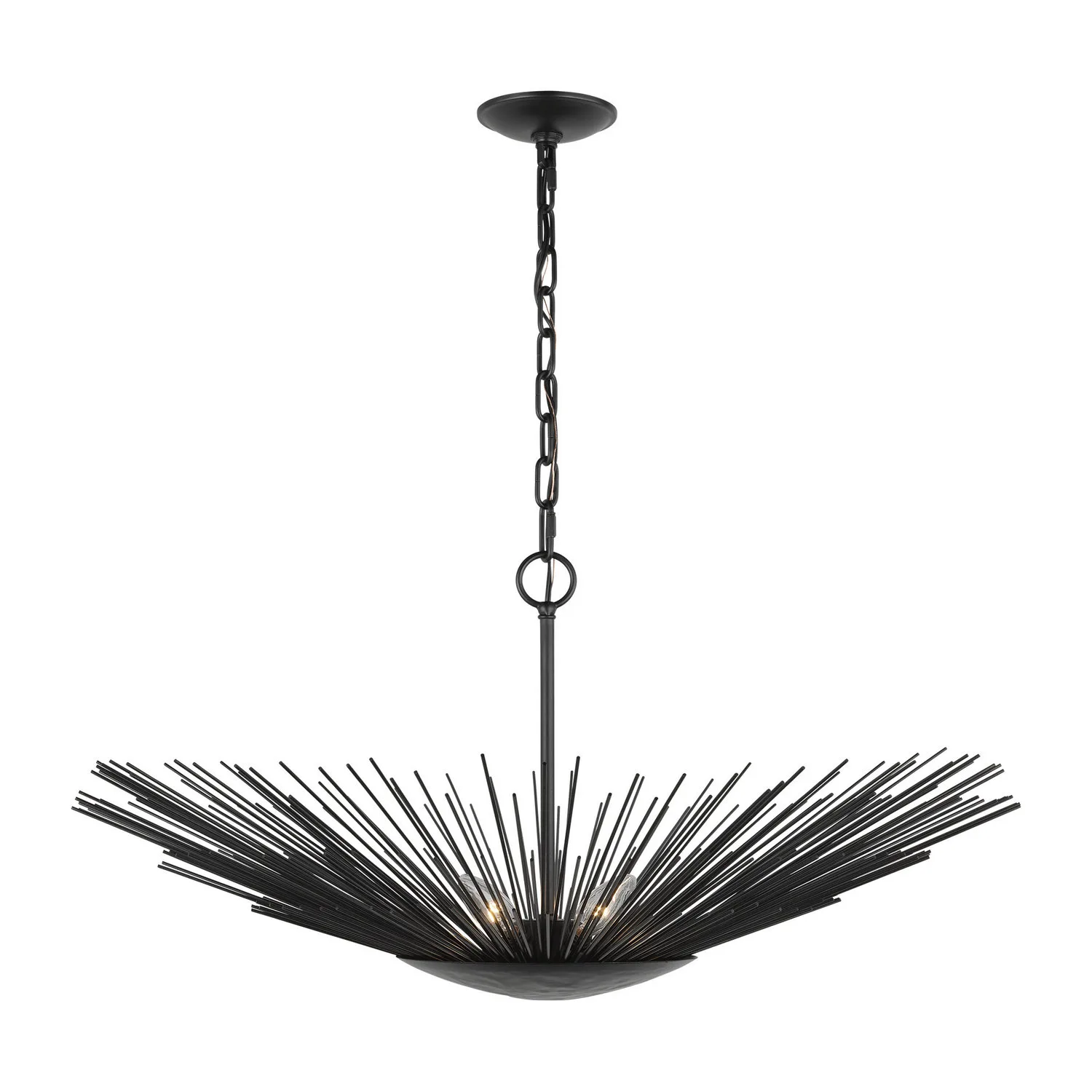 Helios One Light Pendant in Aged Iron