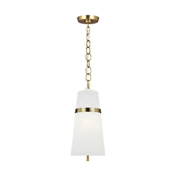 Cordtlandt One Light Pendant in Burnished Brass