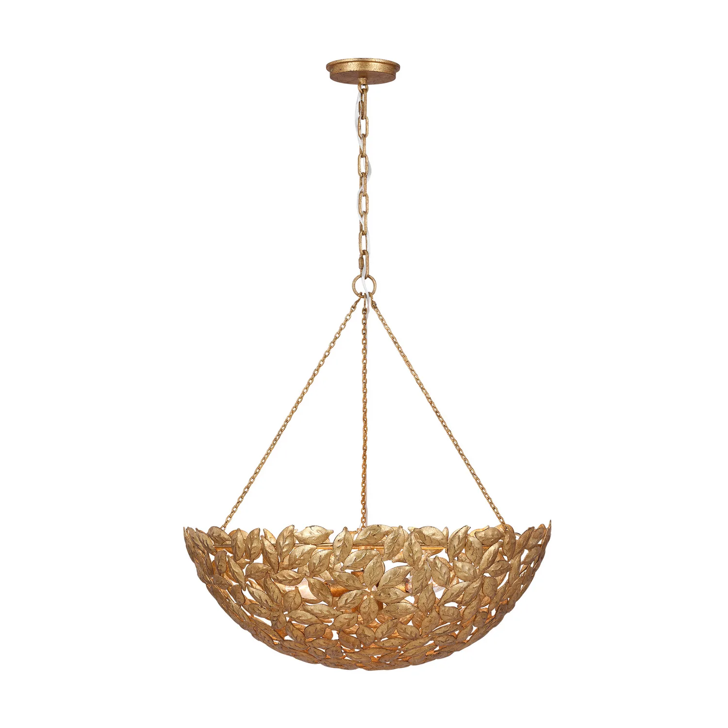 Kelan Six Light Pendant in Antique Gild