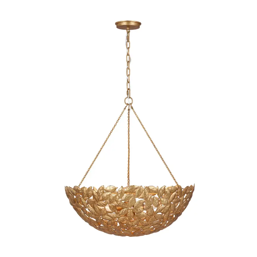 Kelan Six Light Pendant in Antique Gild