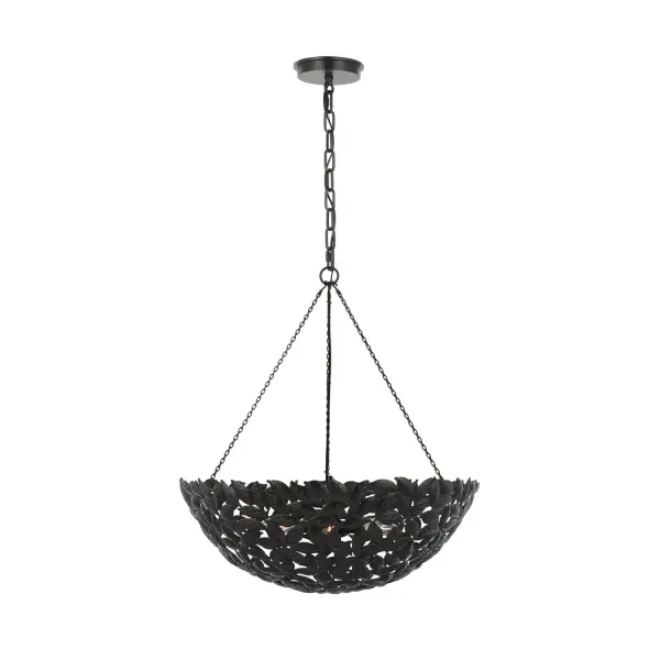 Kelan Six Light Pendant in Aged Iron