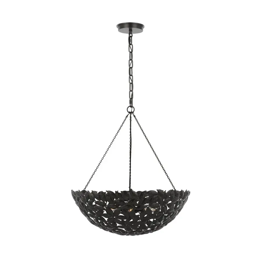 Kelan Six Light Pendant in Aged Iron