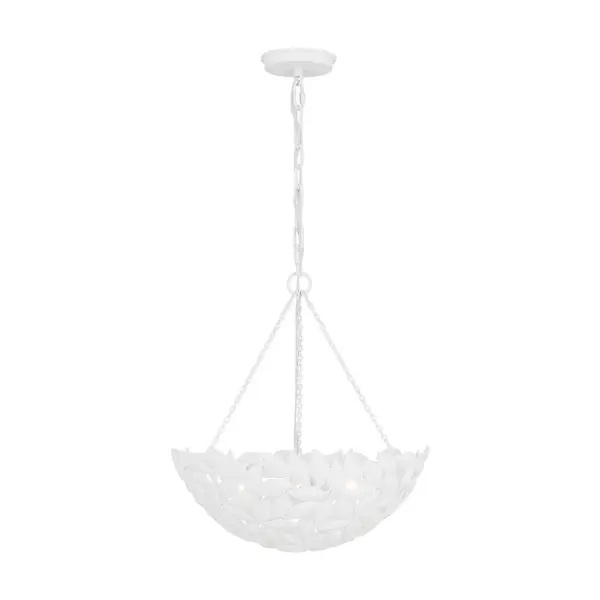 Kelan Three Light Pendant in Textured White