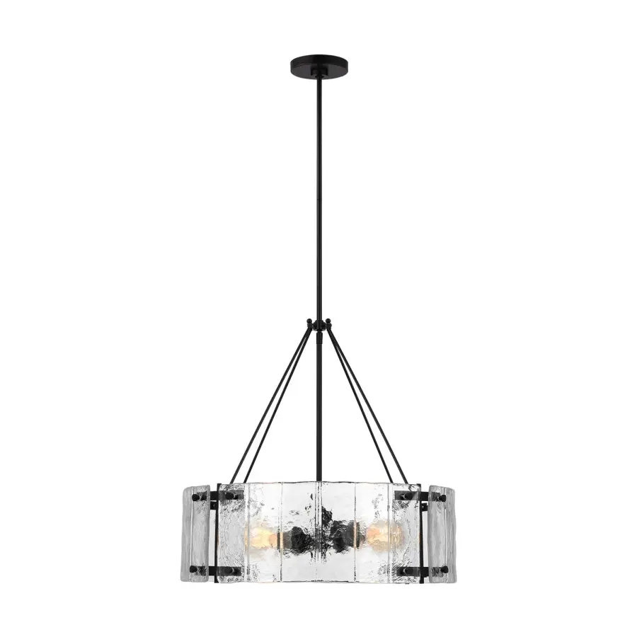 Calvert Four Light Chandelier in Aged Iron