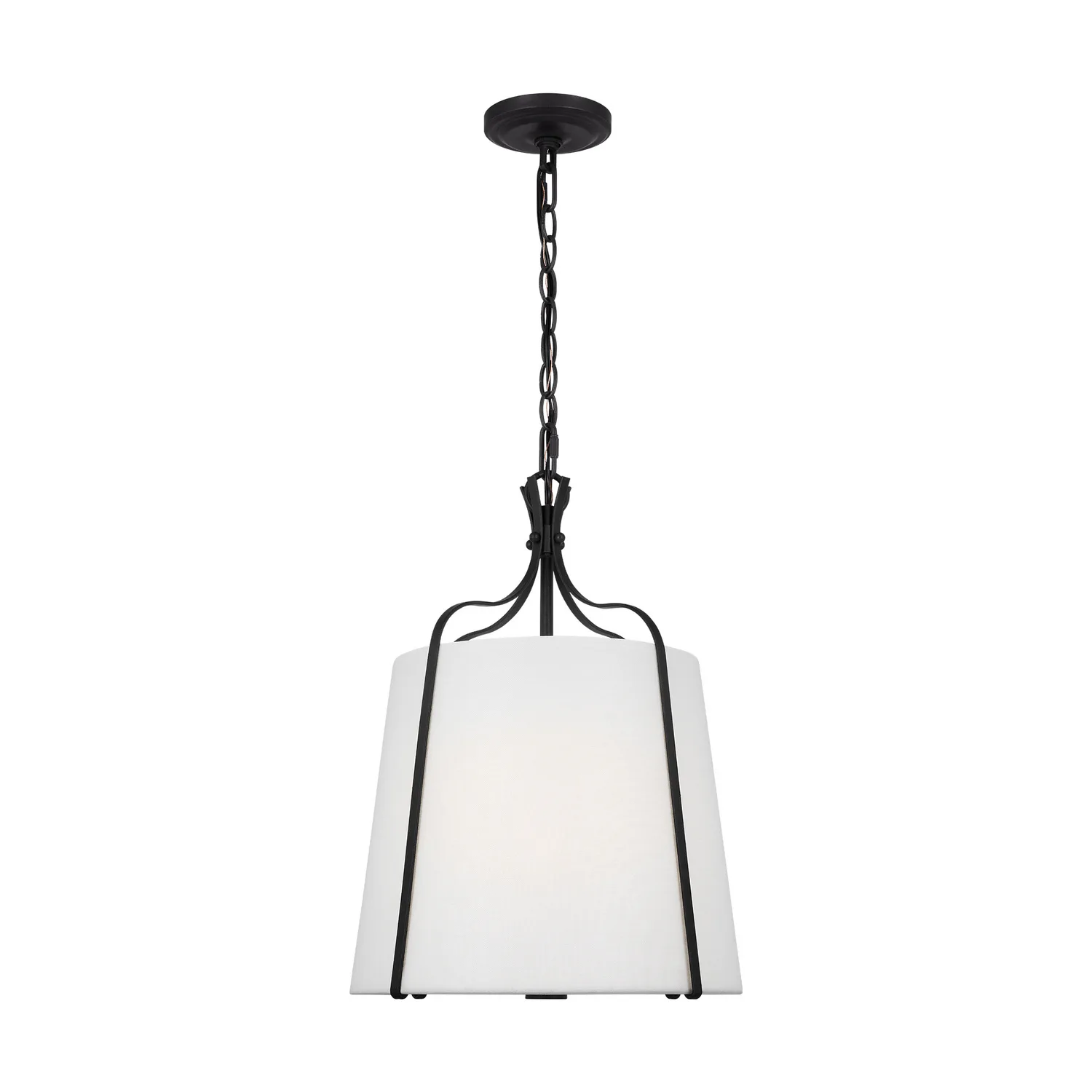 Leander One Light Pendant in Smith Steel