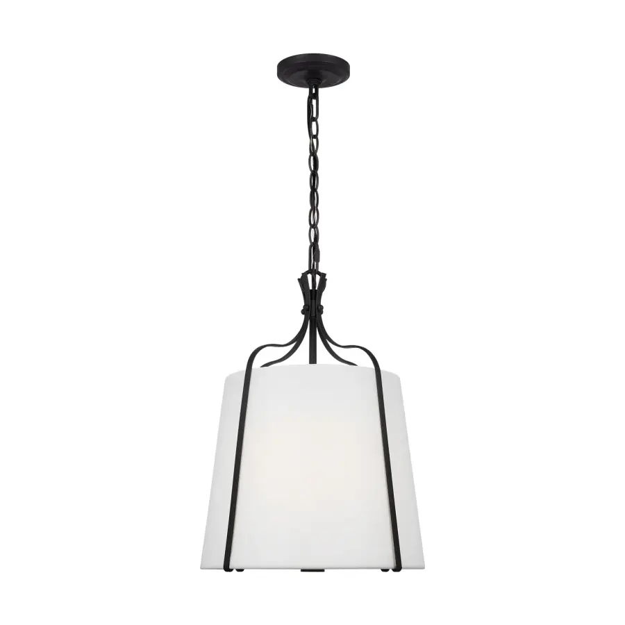 Leander One Light Pendant in Smith Steel
