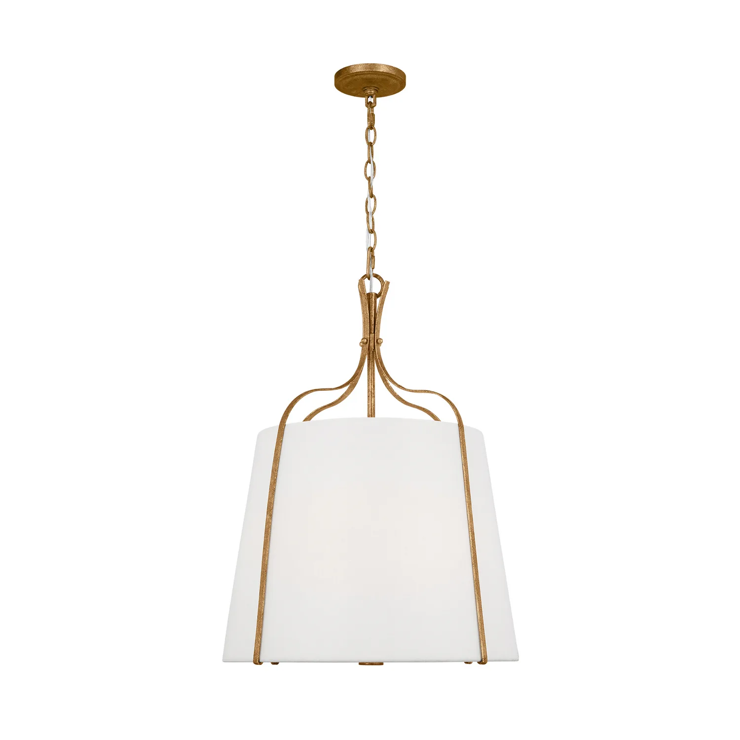 Leander Three Light Pendant in Antique Gild