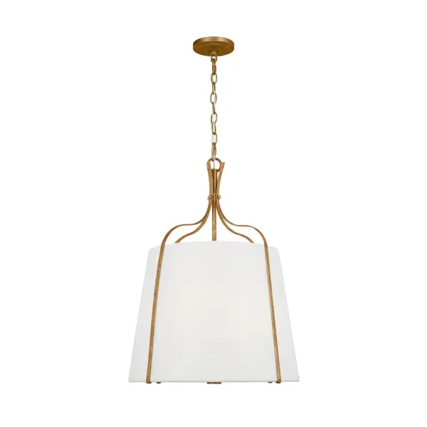 Leander Three Light Pendant in Antique Gild