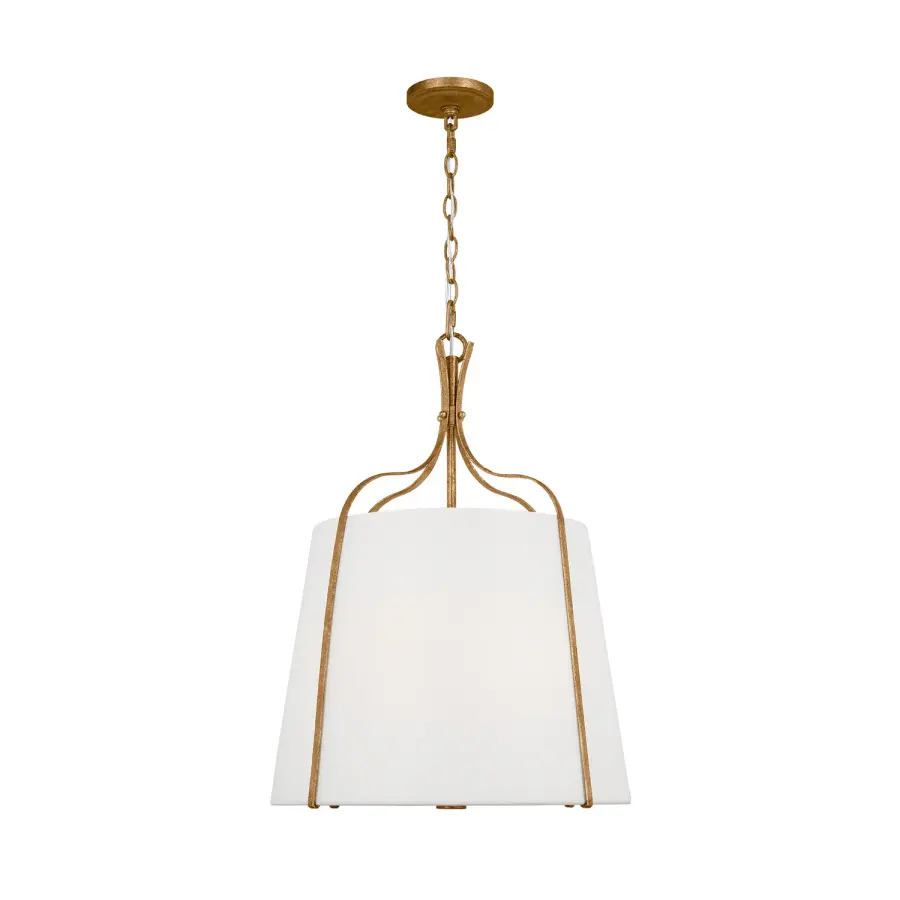 Leander Three Light Pendant in Antique Gild