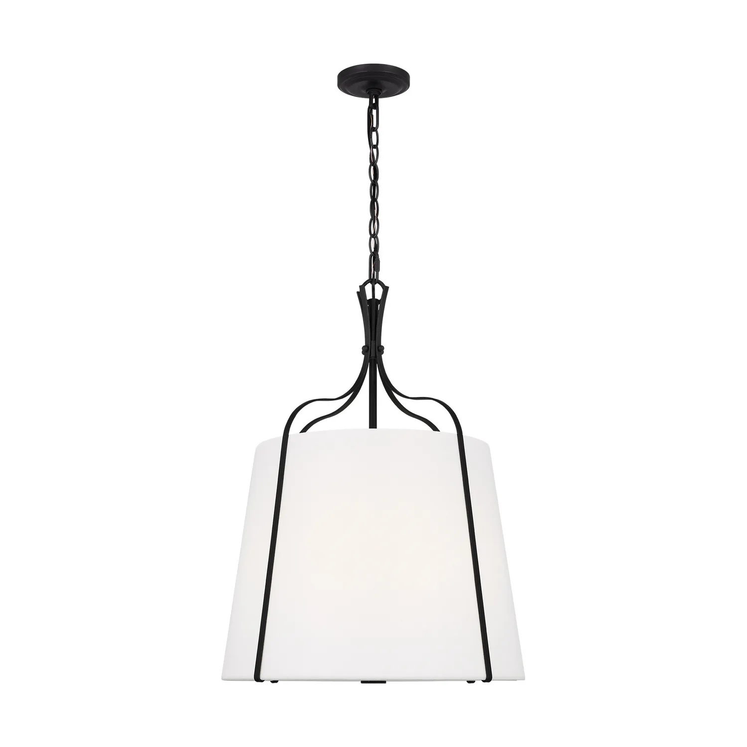 Leander Three Light Pendant in Smith Steel