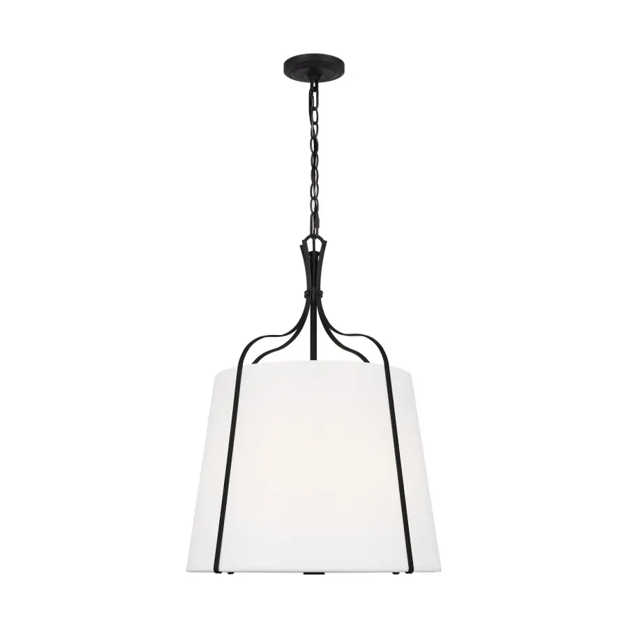 Leander Three Light Pendant in Smith Steel