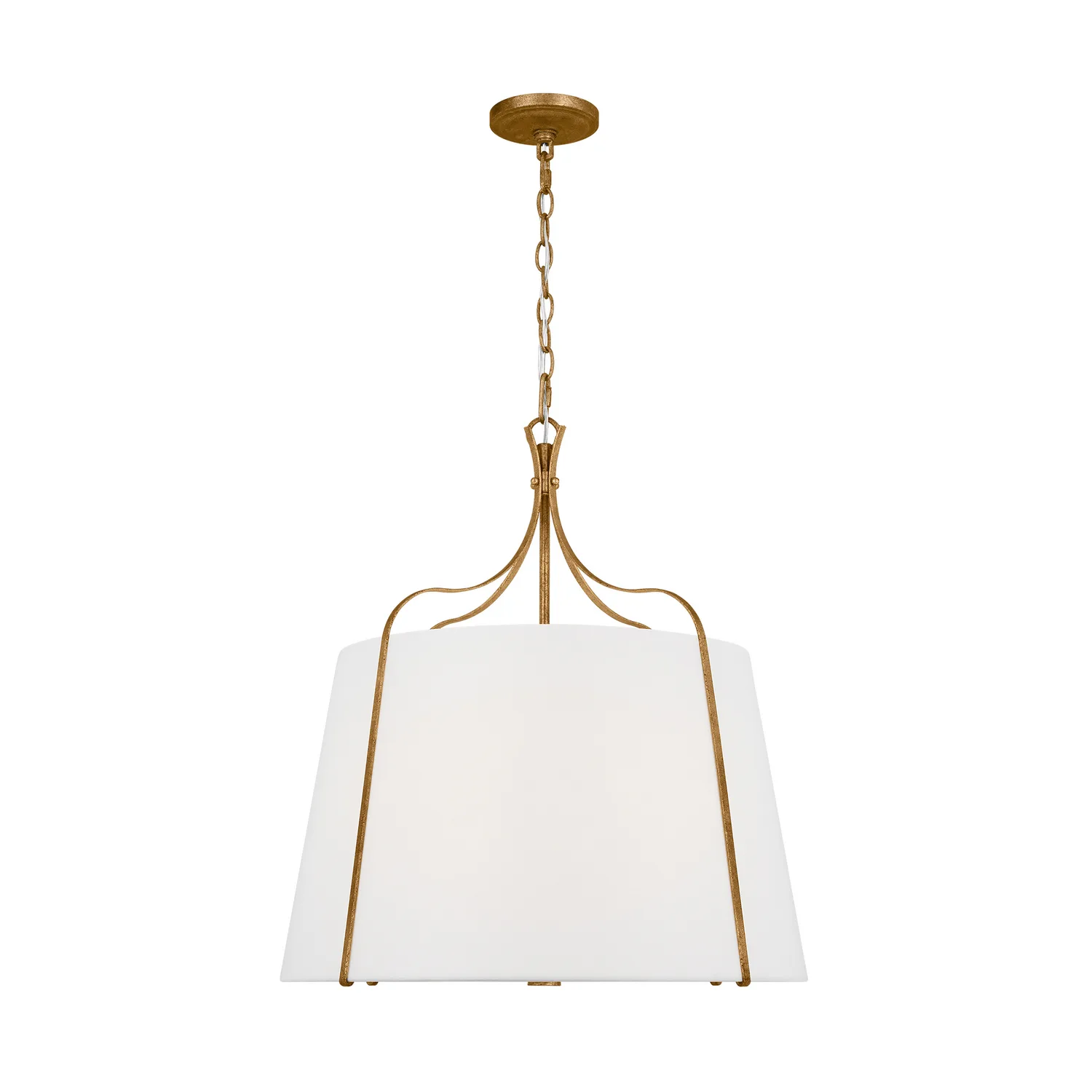 Leander Four Light Pendant in Antique Gild