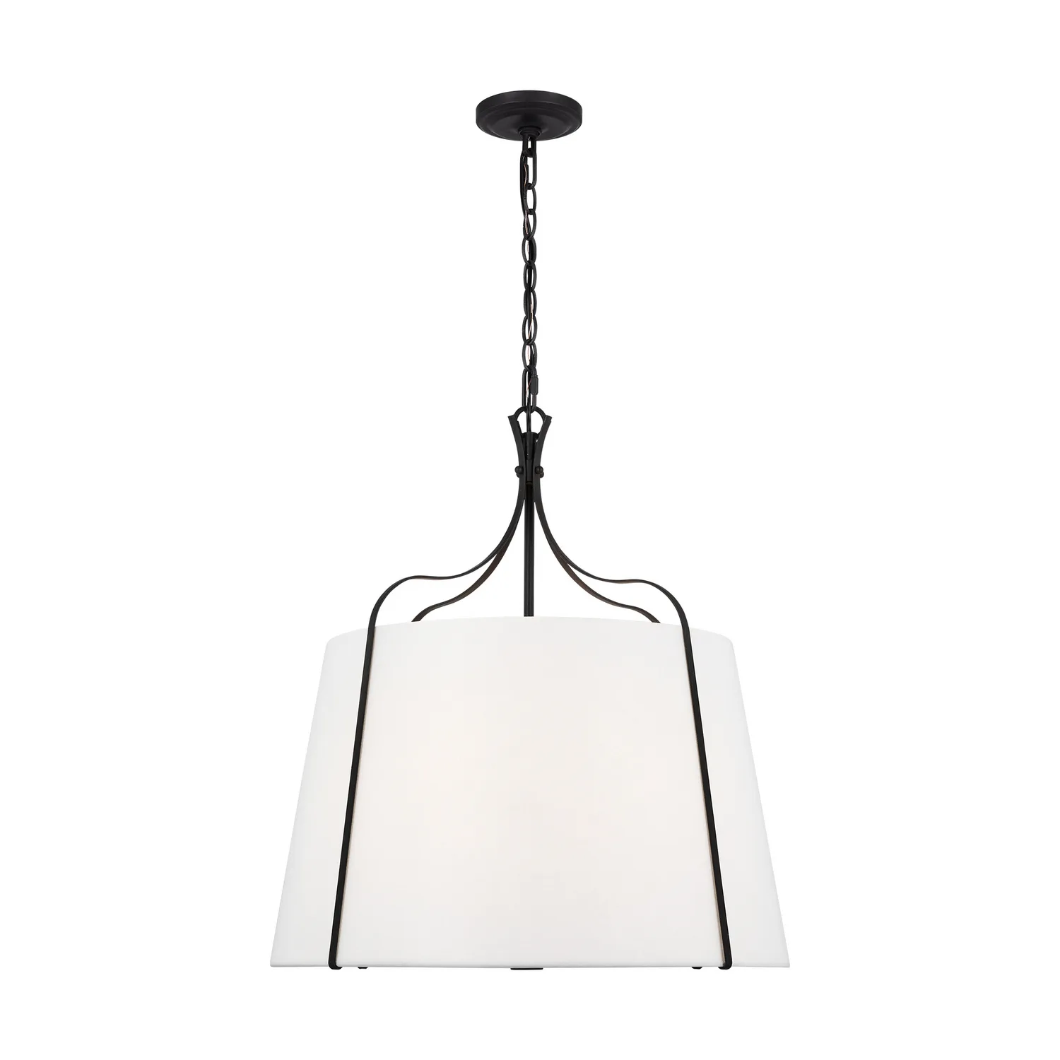 Leander Four Light Pendant in Smith Steel