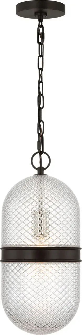 Lucinda 8" Pendant in Aged Iron - Image 1