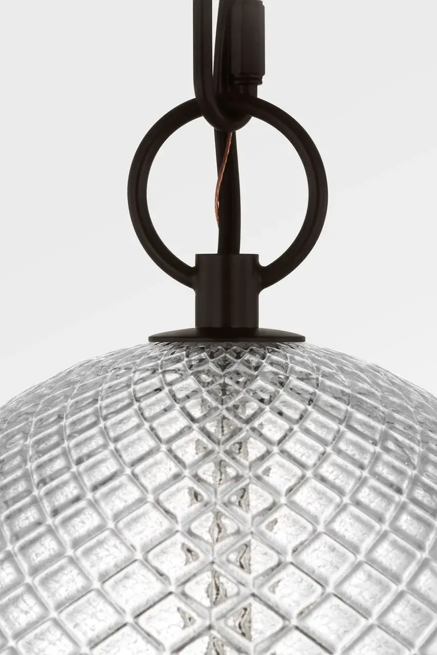 Lucinda 8" Pendant in Aged Iron - Image 3