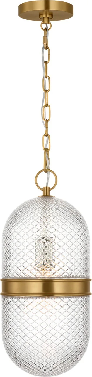 Lucinda 8" Pendant in Burnished Brass