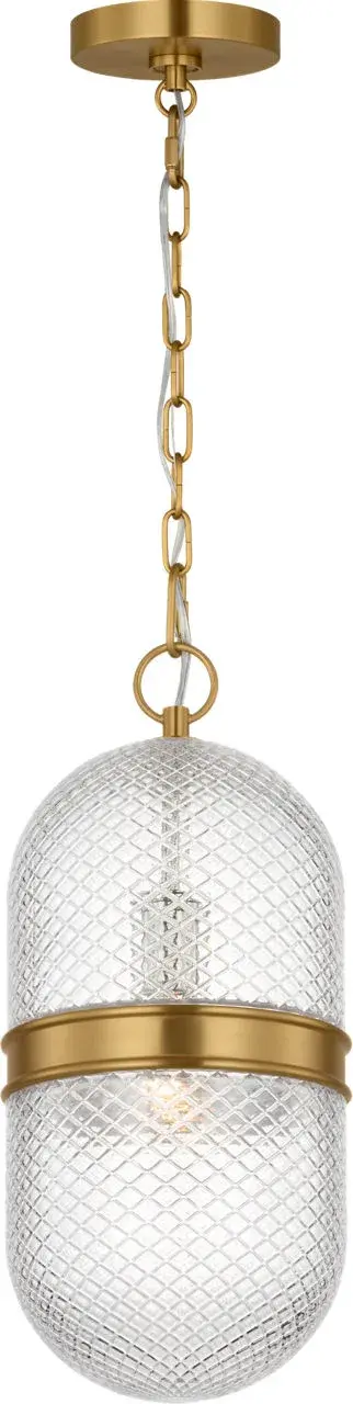 Lucinda 8" Pendant in Burnished Brass - Image 3