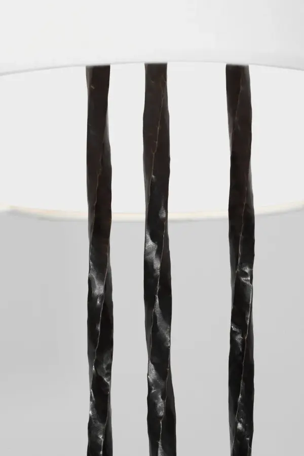 Sculptural Statement Floor Lamp with Timeless Aged Iron Finish - Image 3
