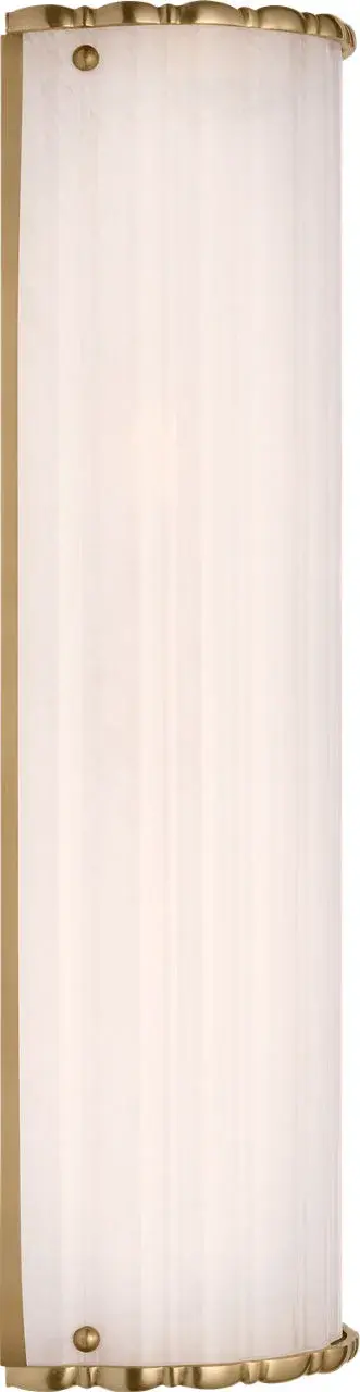 Rosehill 20" Linear Sconce in Hand-Rubbed Antique Brass with White Glass - Image 1