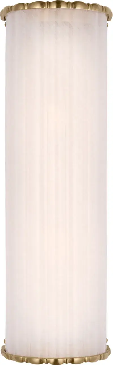 Rosehill 20" Linear Sconce in Hand-Rubbed Antique Brass with White Glass - Image 3
