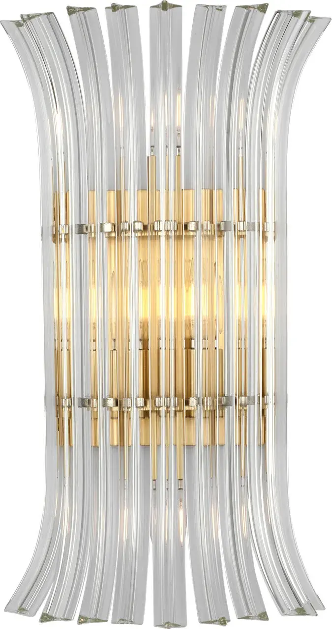 Rhine 21" Crystal Sconce in Hand-Rubbed Antique Brass - Image 1