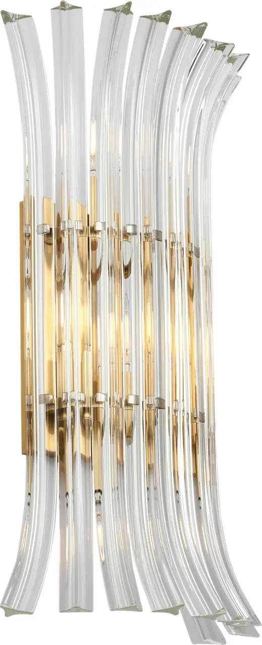 Rhine 21" Crystal Sconce in Hand-Rubbed Antique Brass - Image 3