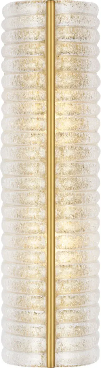 The Claude 20" Linear Sconce combines timeless brass craftsmanship with distinctive graniglia glass for a refined, versatile look. Its linear profile works beautifully flanking mirrors or as hallway accent lighting.
