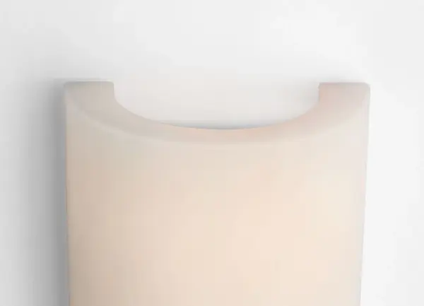 The Pascal sconce combines substantial 21-inch scale with refined bronze finish and natural alabaster for sophisticated ambient lighting. Its transitional design bridges traditional and contemporary aesthetics. - alternate view
