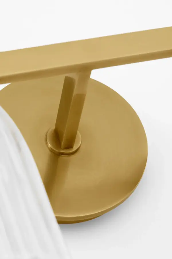 Asalea Double Sconce in Hand-Rubbed Antique Brass with Clear Glass - Image 4