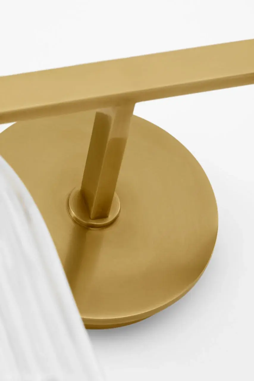 Asalea Double Sconce in Hand-Rubbed Antique Brass with Clear Glass - Image 4