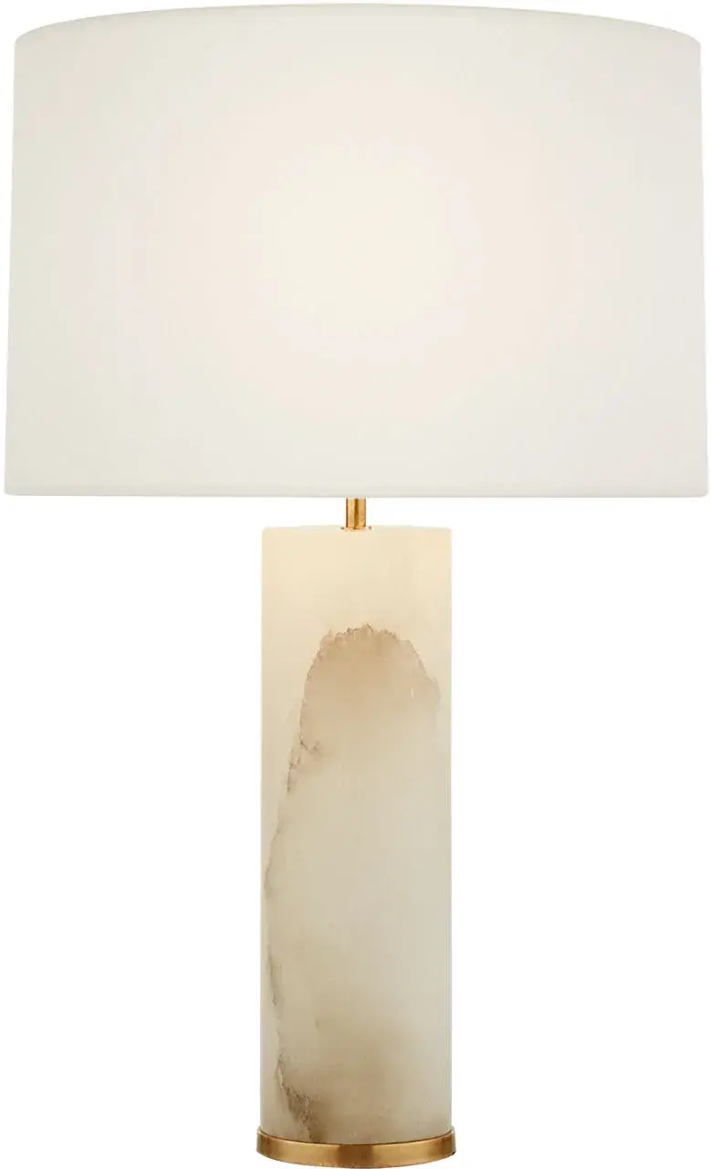 Lineham Cordless Table Lamp in Alabaster with Linen Shade - Image 5