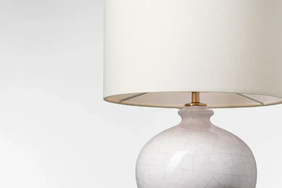 Gaios 13" Cordless Accent Lamp in Crackled Ivory with Linen Shade - Image 2