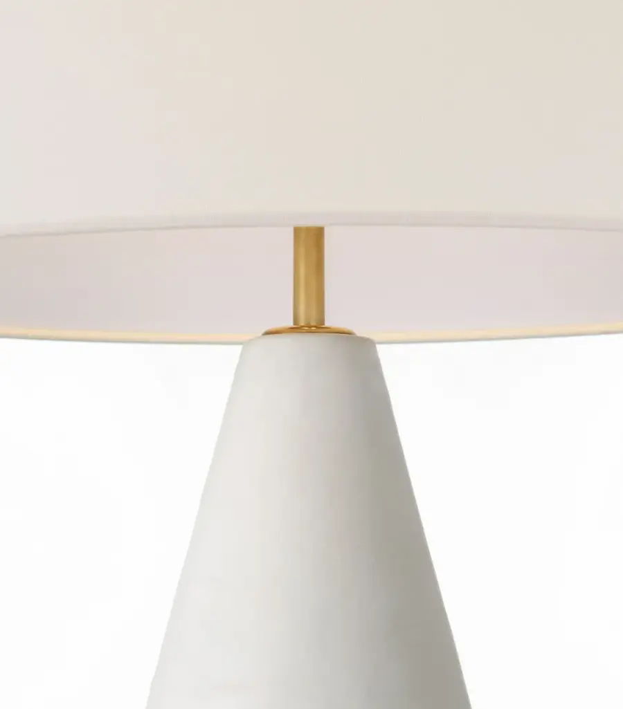 Elegant Sculpted Ceramic Lamp with Timeless Transitional Appeal - Image 2